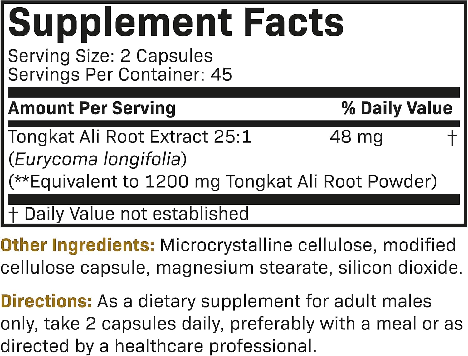 Futurebiotics Longjack Tongkat Ali:  90 vegetarian capsules for energy and stamina support.