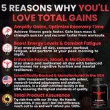 Total GAINS Anabolic Booster & Muscle Builder for Men, Estrogen Blocker & Testosterone Support, 120 Count
