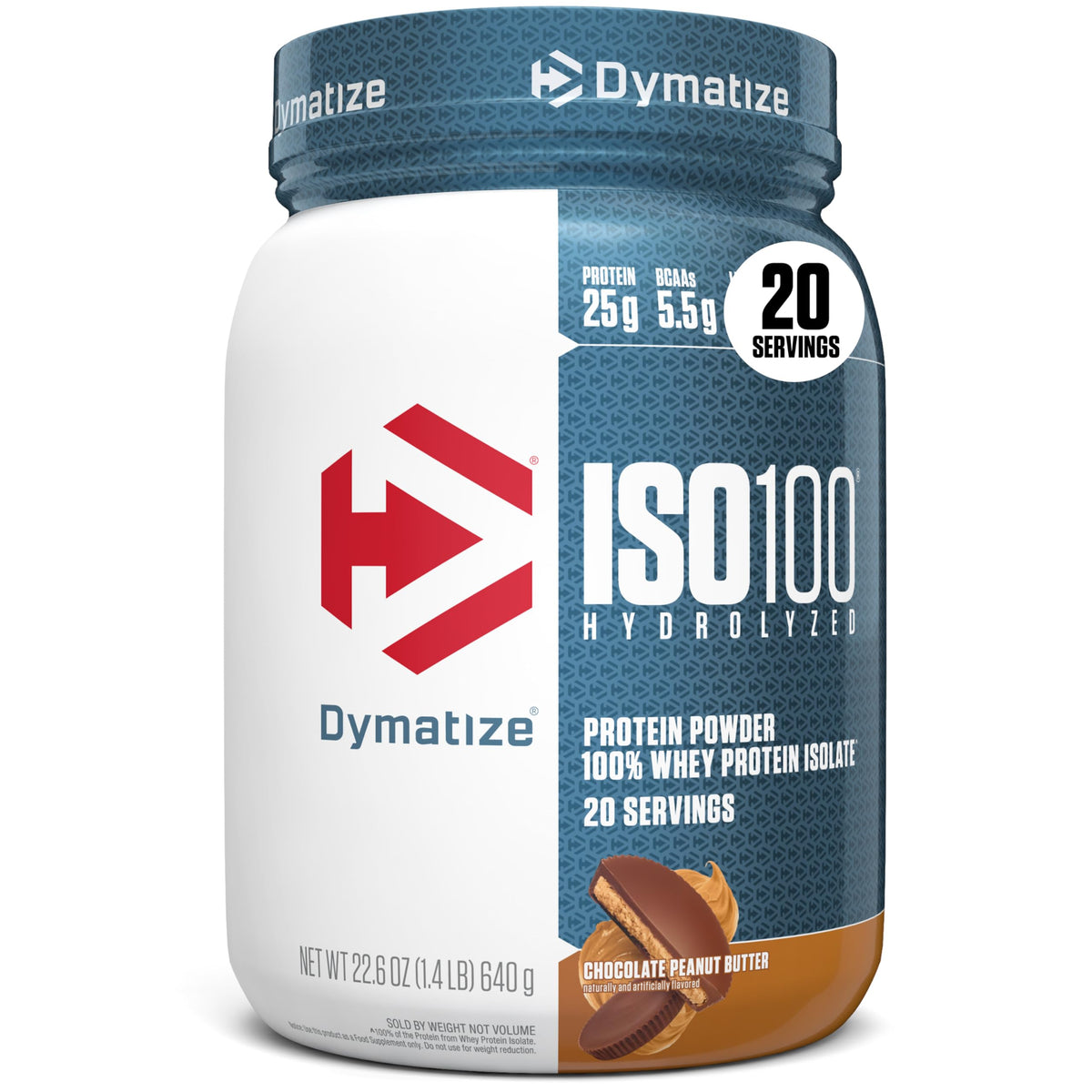 Dymatize ISO 100 Chocolate Peanut Butter Protein Powder - 20 Servings - 650g