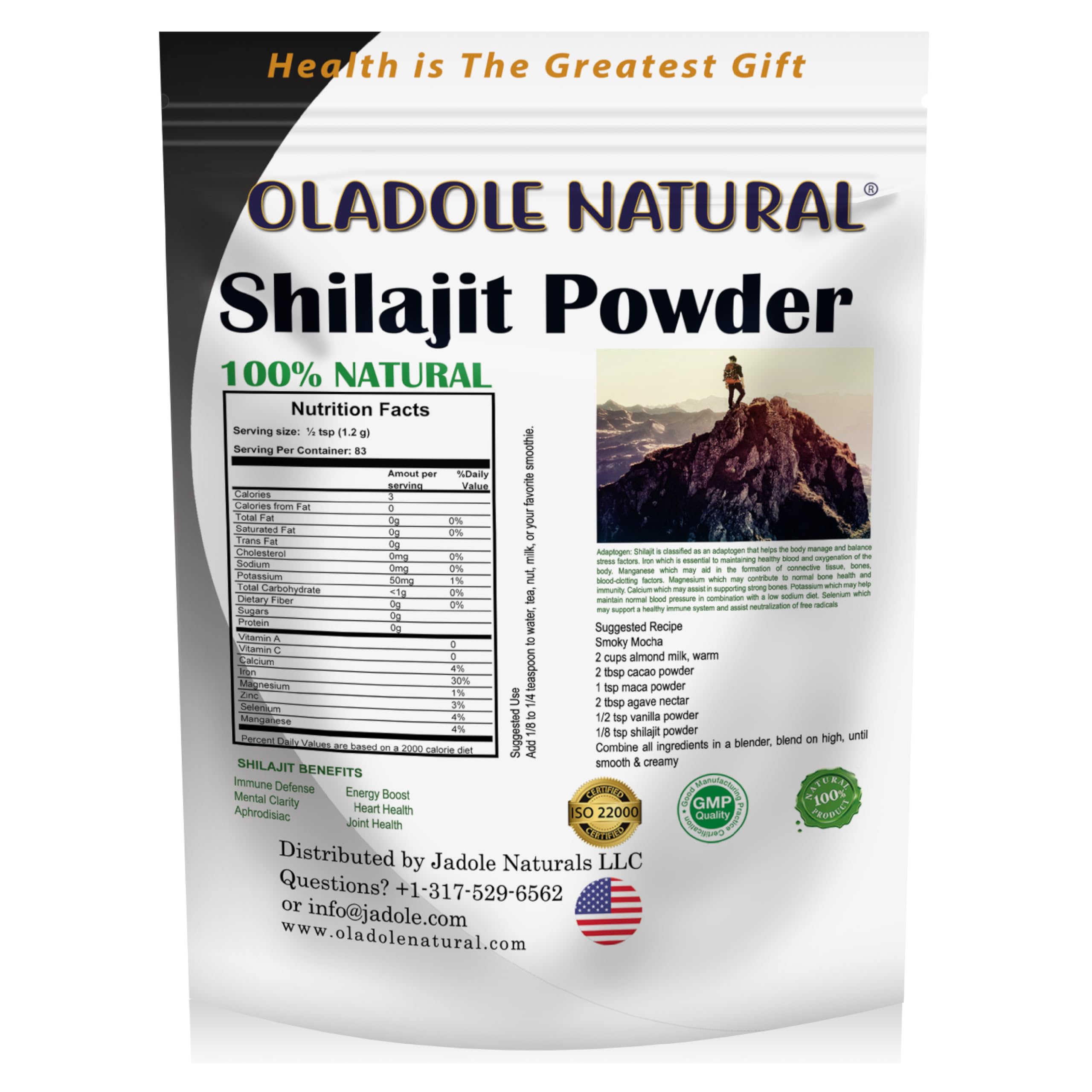 Oladole Organic Raw Shilajit Powder – 100g Pure Mineral Source