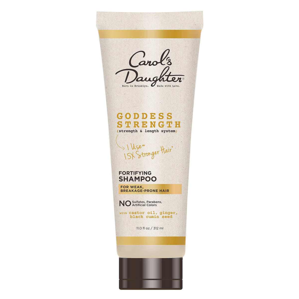 L’Oréal Paris Carol's Daughter Goddess Strength Fortifying Shampoo - Sulfate Free with Castor Oil for Wavy, Coily & Curly Hair - 11 Fl Oz