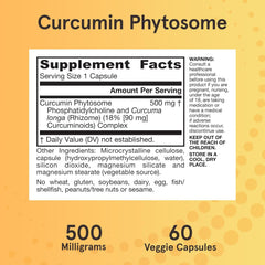 Jarrow Formulas Curcumin Phytosome 500 mg - 60 Veggie Capsules - Formulated with Meriva - Antioxidant Support Supplement - Joint Health & Support - 60 Servings