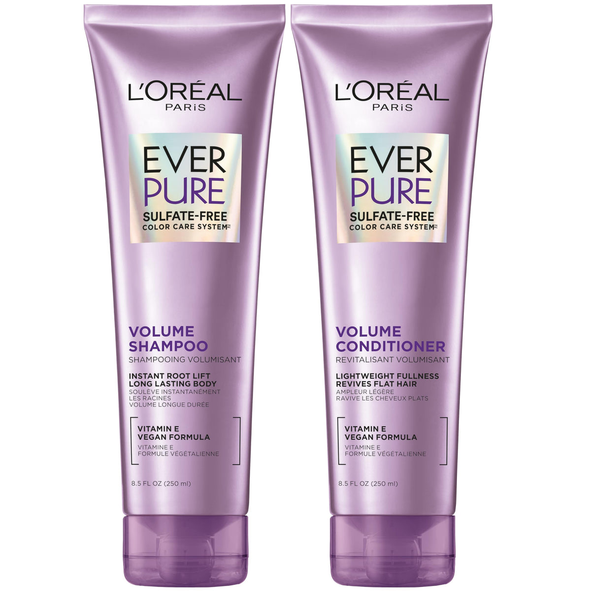 L'Oreal Paris EverPure Volume Sulfate Free Shampoo & Conditioner Set for Color-Treated Hair - 8.5 Fl Oz (Set of 2)
