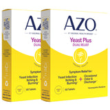 AZO Yeast Plus Dual Relief Homeopathic Medicine (2 Pack, 120 Tablets)