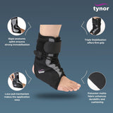 Tynor Lace-Up Ankle Brace | Adjustable Support for Injury Recovery (Medium)