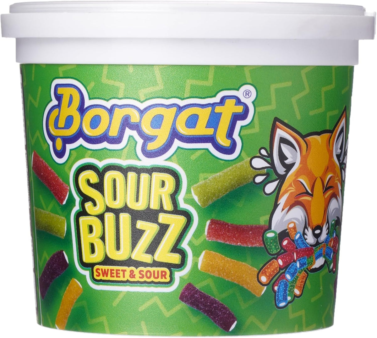بقالة بورغات للحلويات Sour Buzz مالح وحامض ١٥٠ غم