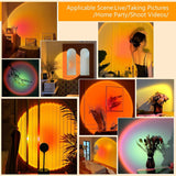 KASTWAVE Sunset Effects Lamp - 4 in 1 Projection Light for Photography & Home Decor