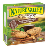 Nature Valley Cinnamon Chocolate Breakfast Biscuits - Pack of 6 | 100% Whole Grain Oats, High Fiber & Protein Snack