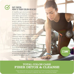 NatureWise Total Colon Care Fiber Cleanse with Herbal Laxatives, Prebiotics, & Digestive Enzymes for Healthy Elimination, Safe Digestion & Weight, Detox, & Gut Health [1 Month Supply - 60 Count]