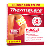 ThermaCare Portable Heating Pad - Multi-Purpose Muscle Therapy Heat Wraps, 8 Count for Targeted Pain Relief