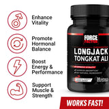 Force Factor Longjack Tongkat Ali for Male Vitality & Energy, 30 Caps