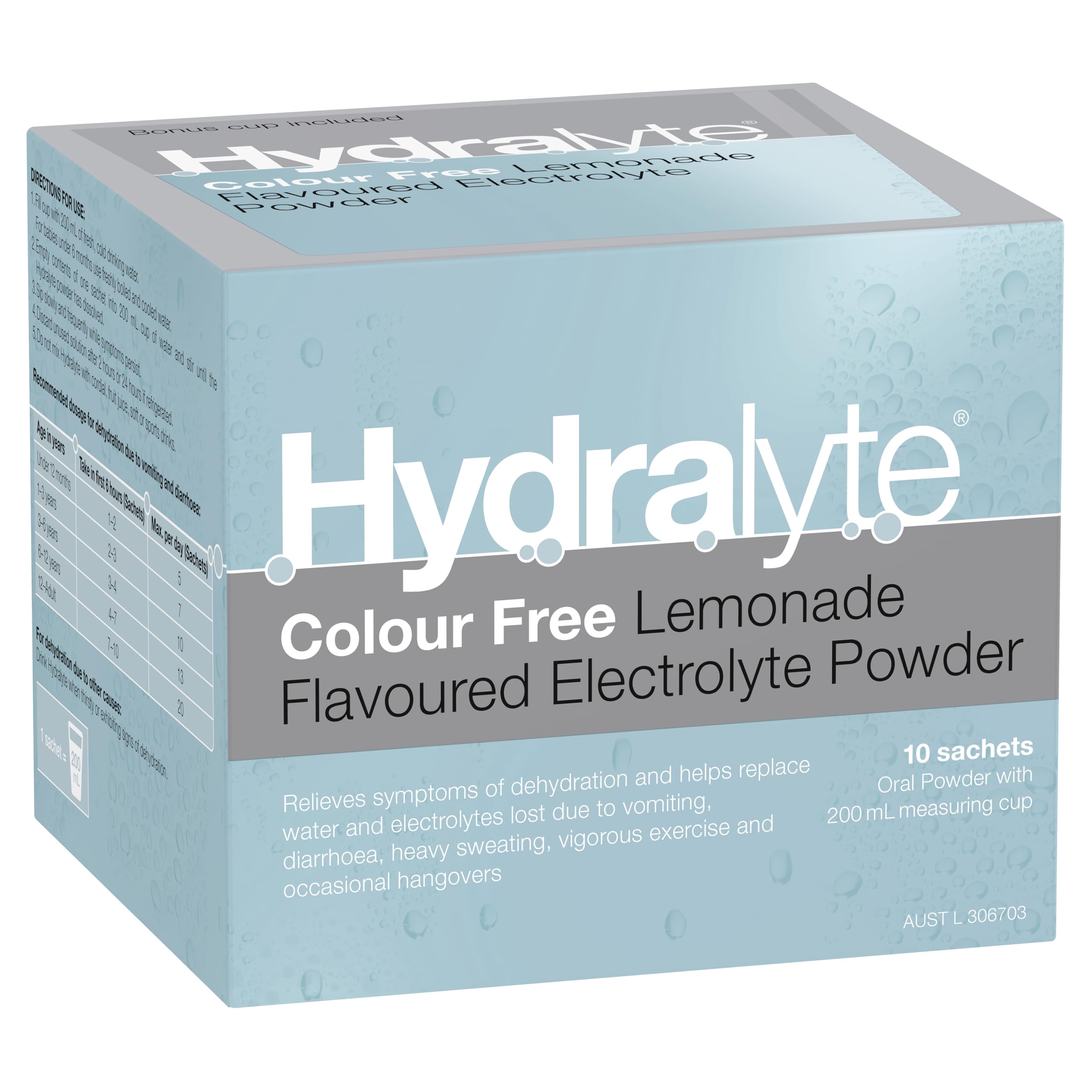 Hydralyte Electrolyte Powder – Lemonade, 10 Sachets | Fast Hydration & Recovery Support