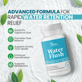 Diuretic water pills with green tea and cranberry for weight control and bloating relief
