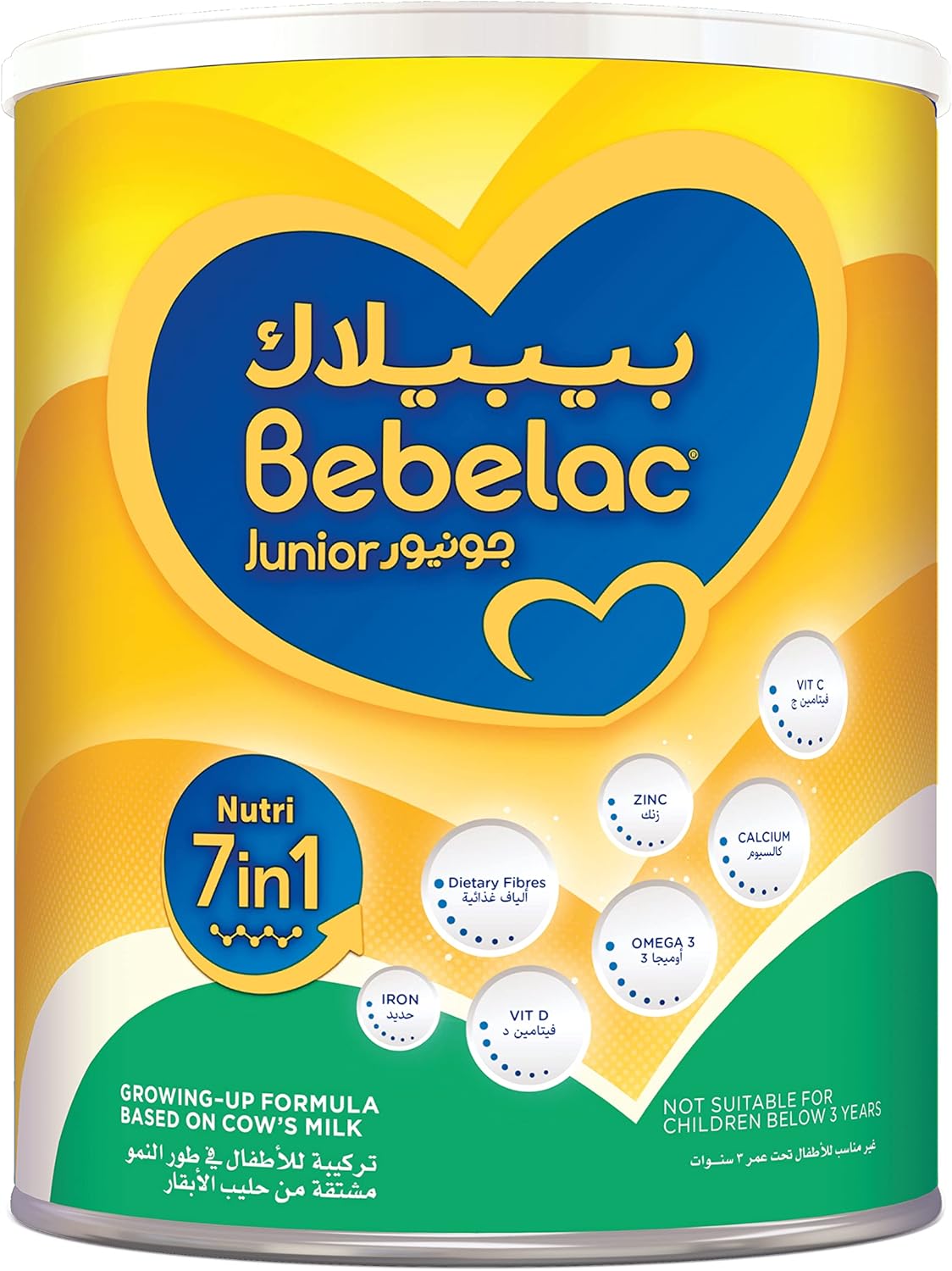 بودرة حليب بيبيلك جونيور ٤ للنمو ٤ لسن ٣-٦ سنوات، ٤٠٠ غ