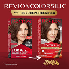 Revlon ColorSilk with Bond Repair Complex, Permanent Hair Color, 100% Gray Coverage, Ammonia Free Hair Dye, Vegan Keratin, 37 Dark Golden Brown