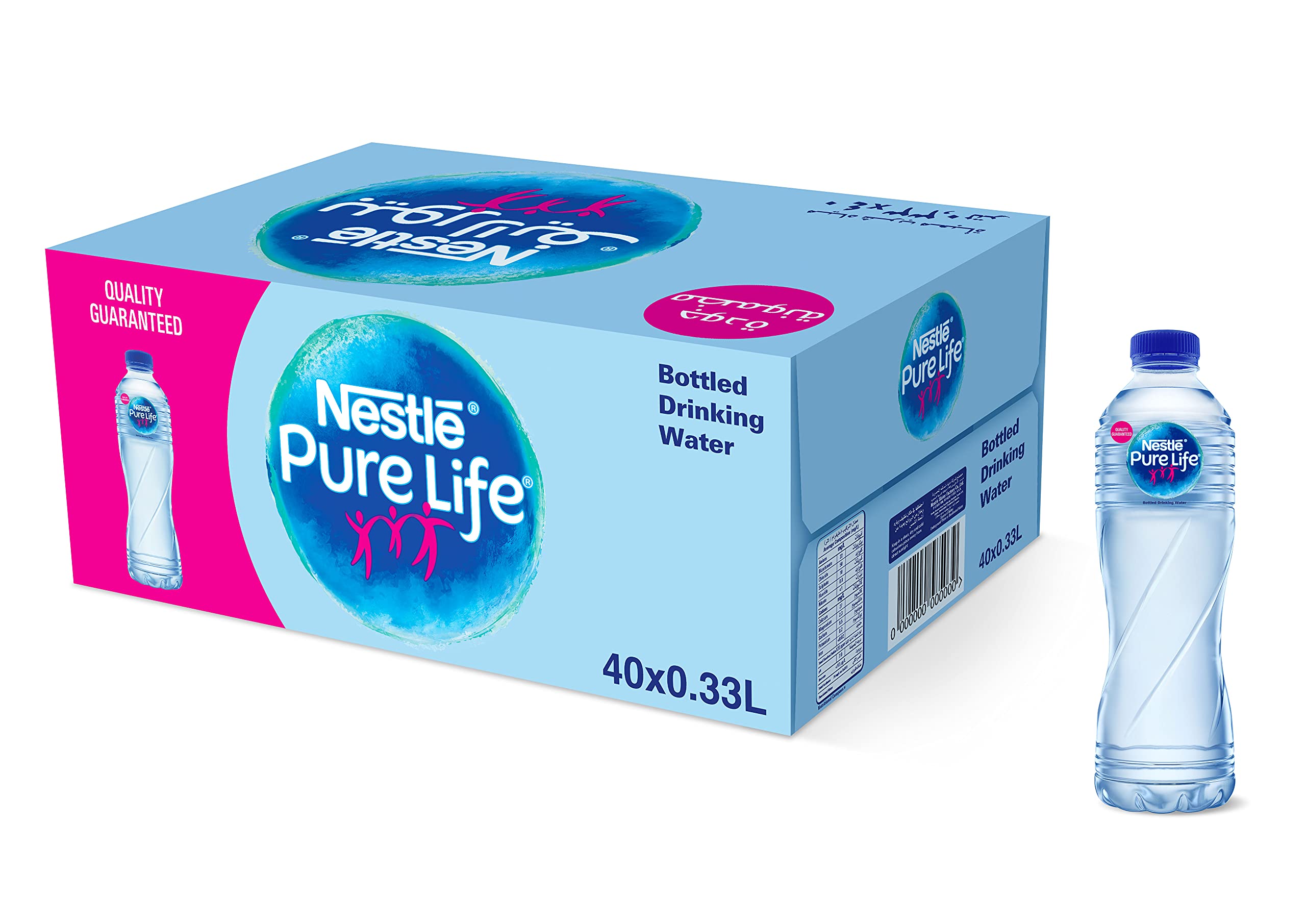 Nestlé Pure Life Bottled Still Drinking Water 40 X 330 Ml - Convenient Portion Control