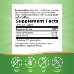 Nature's Way ADRENergize with Adrenal Cortex & Whole Adrenal, Energy Support*, 50 Capsules