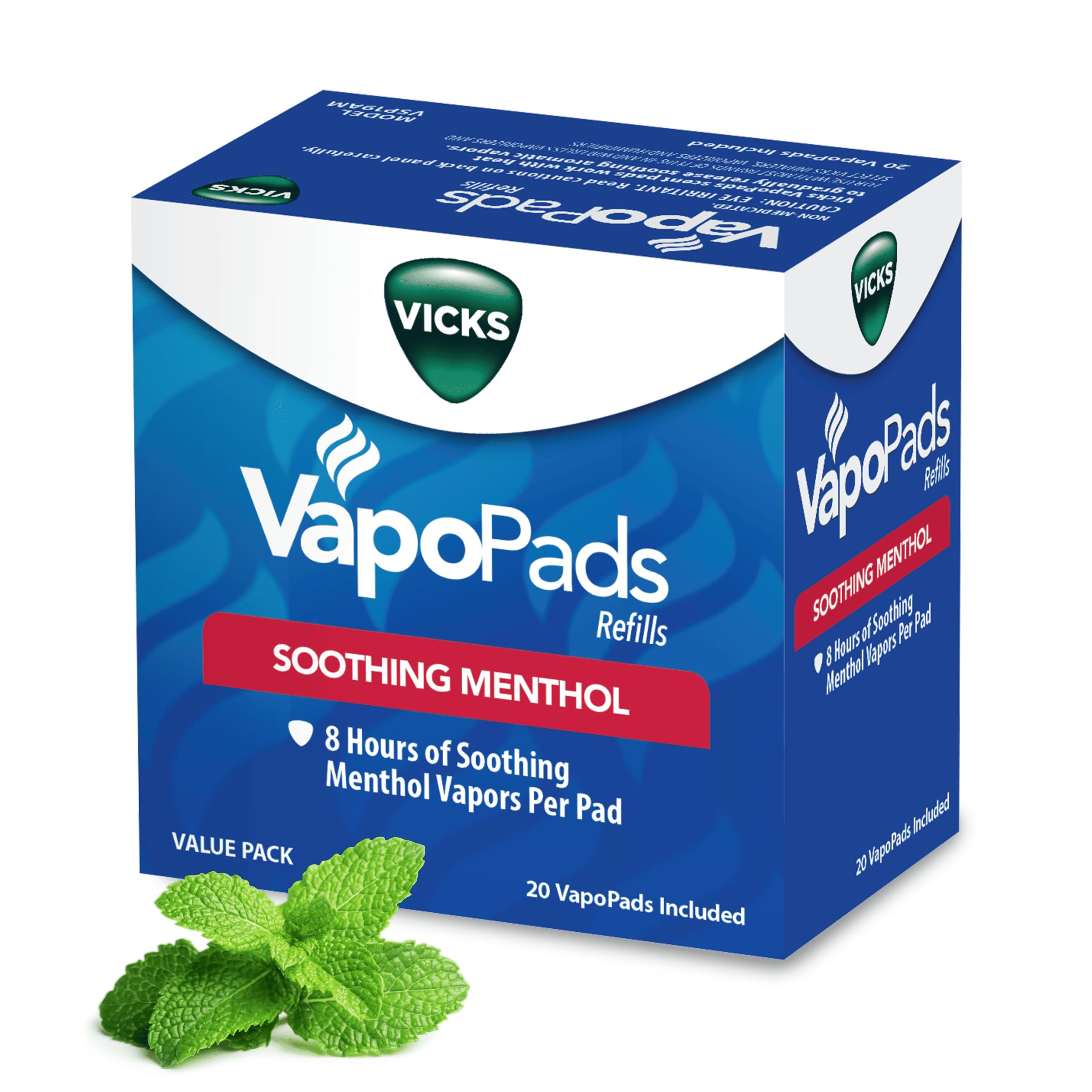 Vicks VapoPads - Soothing Menthol Vapor Pads, 20 Count (VSP-19)