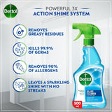 Dettol Sparkling Shine Glass Cleaner (500ml) - Streak-Free Finish