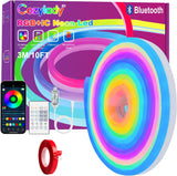 Cozylady RGBIC Neon LED Strip Lights - Smart Flexible Neon Rope with Music Sync