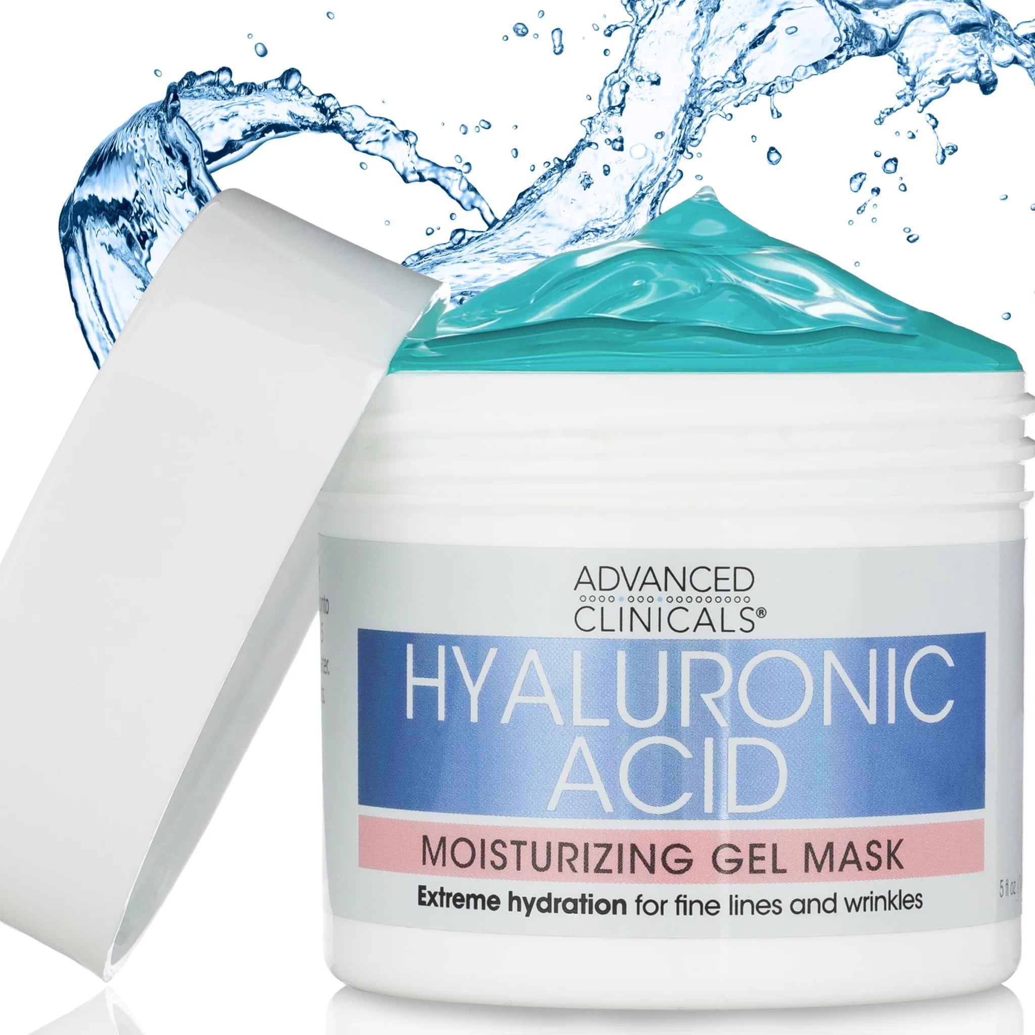 Advanced Clinicals Hyaluronic Acid Facial Mask: Hydrating Anti-Aging Treatment (5oz)