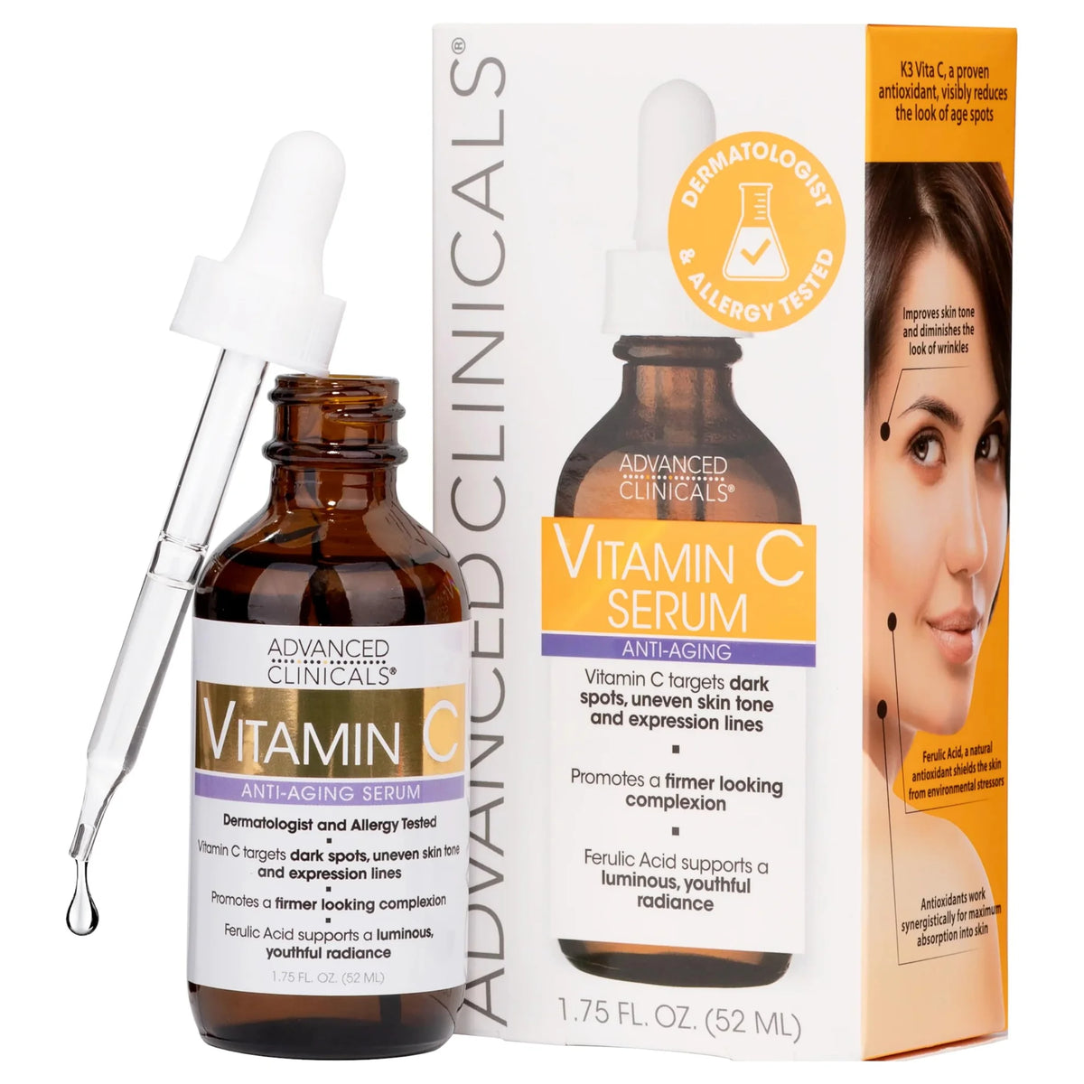 Advanced Clinicals Vitamin C Anti-Aging Serum - Brightening & Firming Serum
