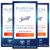 Secret Clinical Strength Women's Antiperspirant Deodorant - Stress Response, Clear Gel (3-Pack)