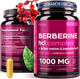 Berberine supplement capsules with bitter melon and banaba leaf for weight management
