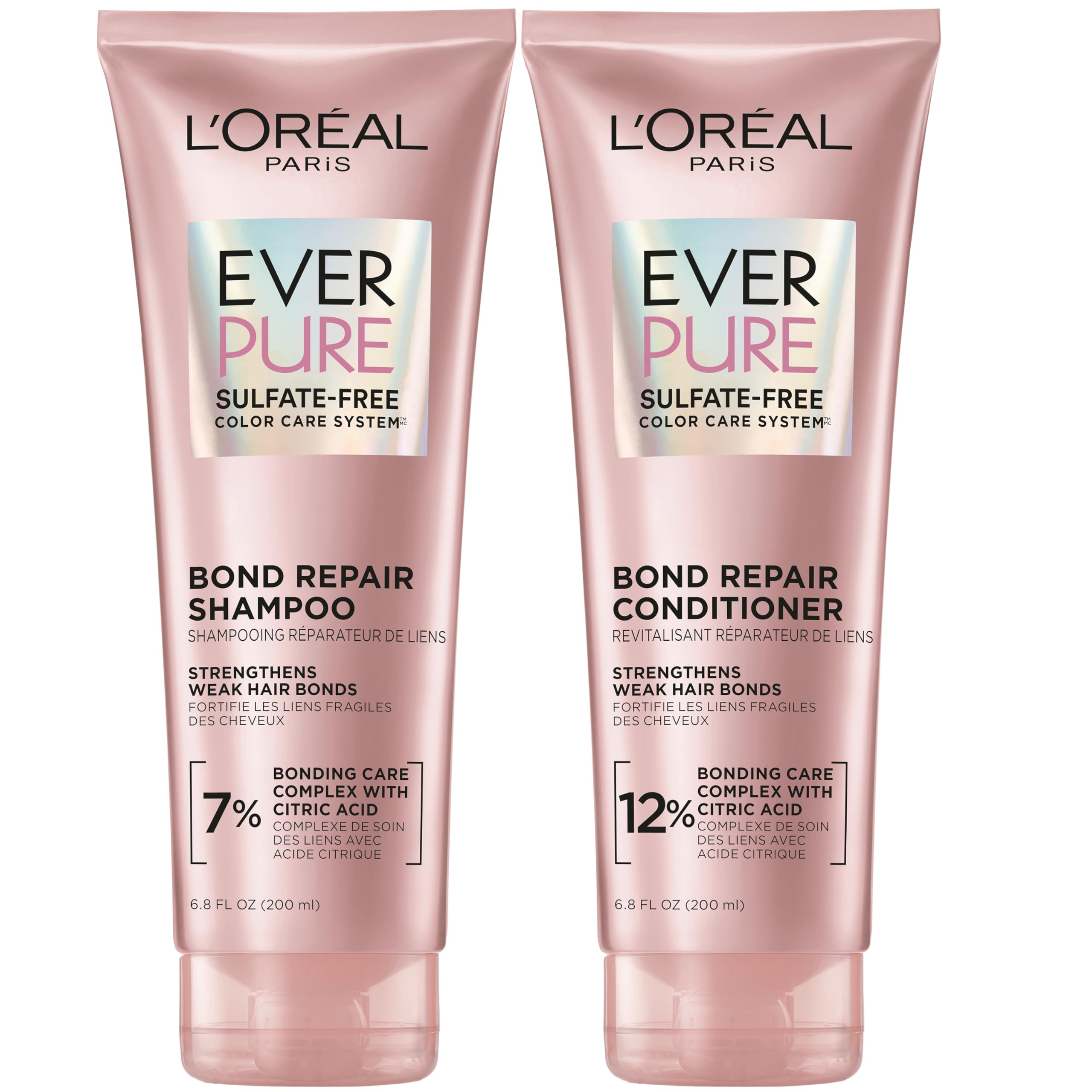 L'Oreal Paris EverPure Bonding Shampoo & Conditioner Kit for Color-Treated Hair - 6.8 oz Set
