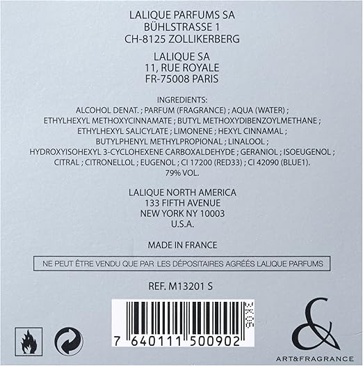 Lalique Encre Noire Sport EDT Spray for Men (3.3 oz)