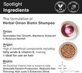 Sulfate-Free Onion Shampoo - Biotin & Keratin - Dandruff & Hairfall Control
