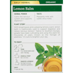 Traditional Medicinal Lemon Balm, 16 Teabags