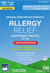 Rite Aid Loratadine 10mg 24-Hour Non-Drowsy Allergy Tablets (300 Count)