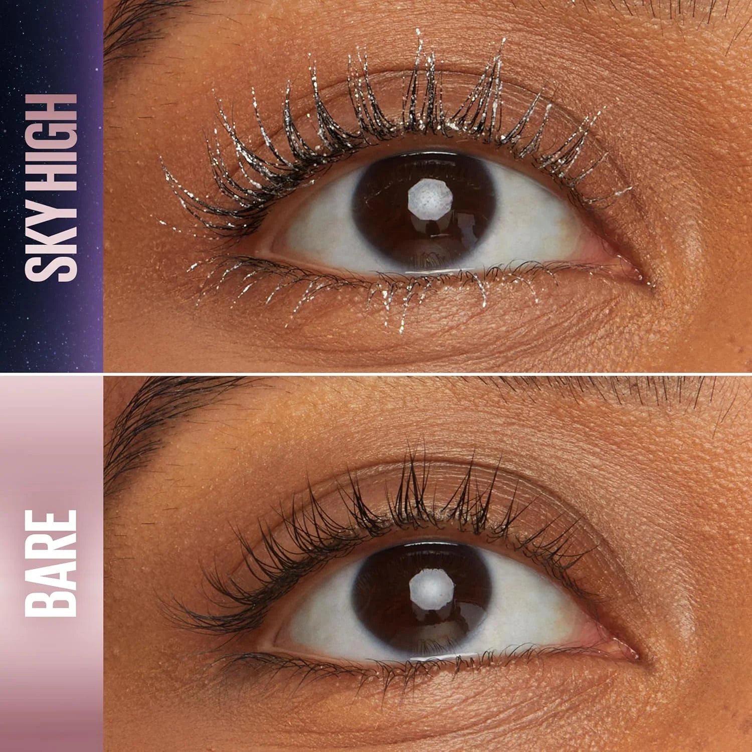 Glitter mascara with diamond effect for lashes and brows.