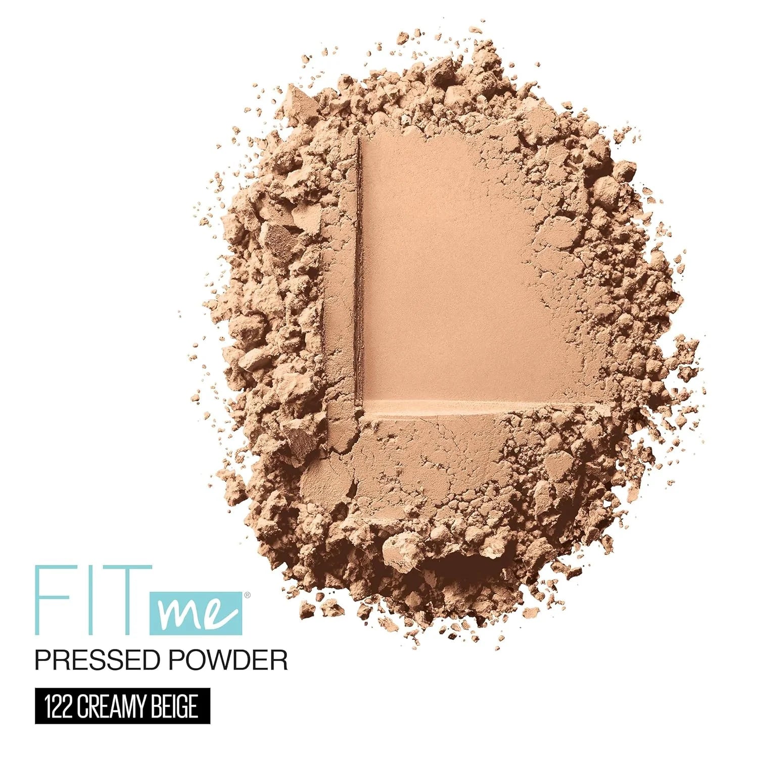 Maybelline Fit Me Matte + Poreless Pressed Powder in Creamy Beige: long-lasting matte setting powder.