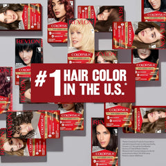 صبغة الشعر الدائمة ColorSilk من Revlon مع مركب Bond Repair، تغطية 100% للشعر الرمادي، صبغة شعر خالية من الأمونيا، كيراتين نباتي، 11 أسود ناعم