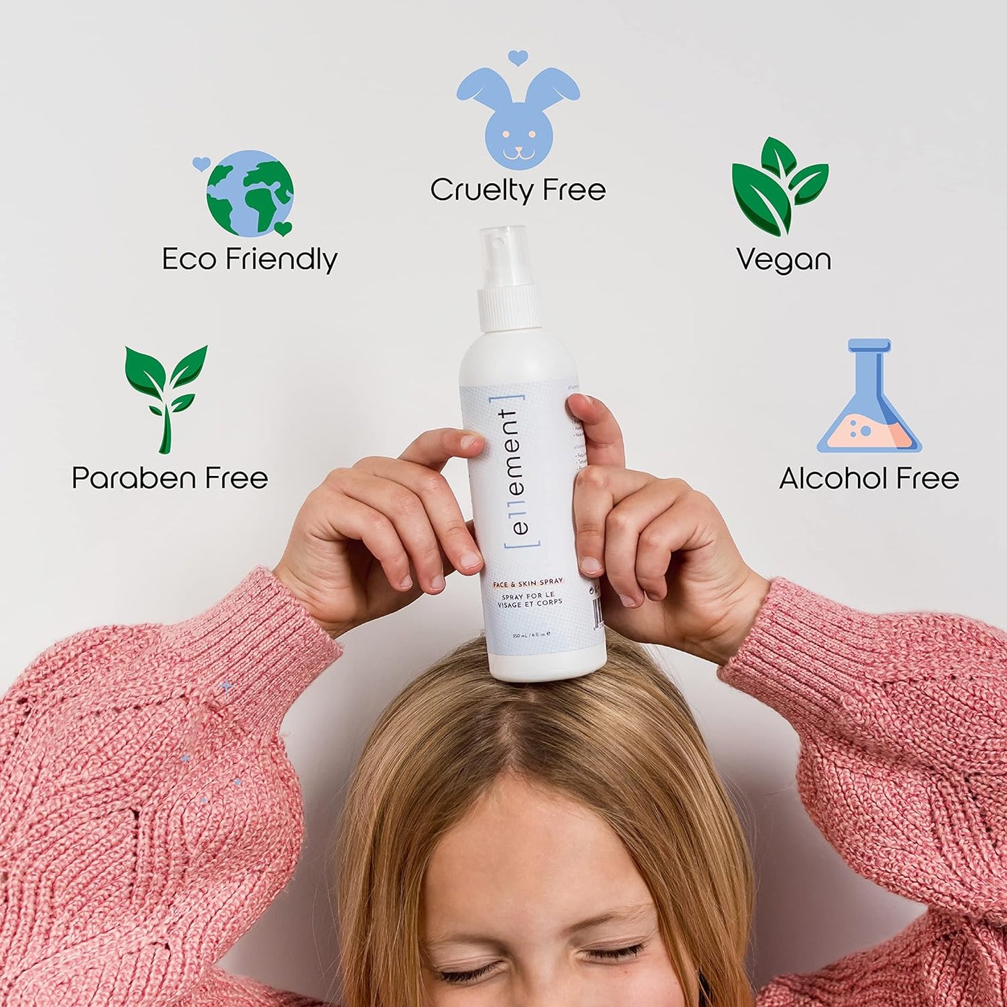 e11ement Hypochlorous Acid Cleanser for Adult and Teenage Acne & Eczema – Tattoo, Piercing & Post Procedure Aftercare – Post Workout Skin - Daily Toner, Dry Eye and Lash Spray (Medium 4 oz.)