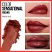 Maybelline Color Sensational lipstick: Brick Beat (122) hydrating cream finish lipstick in nude, pink, red, or plum.