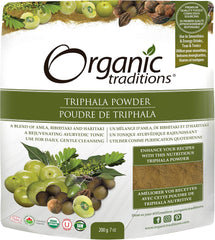 Organic Traditions Triphala Powder | 200 g | Blend of Amla, Bibhitaki, and Haritaki | Ayurvedic Rejuvenating Tonic for Daily Cleansing