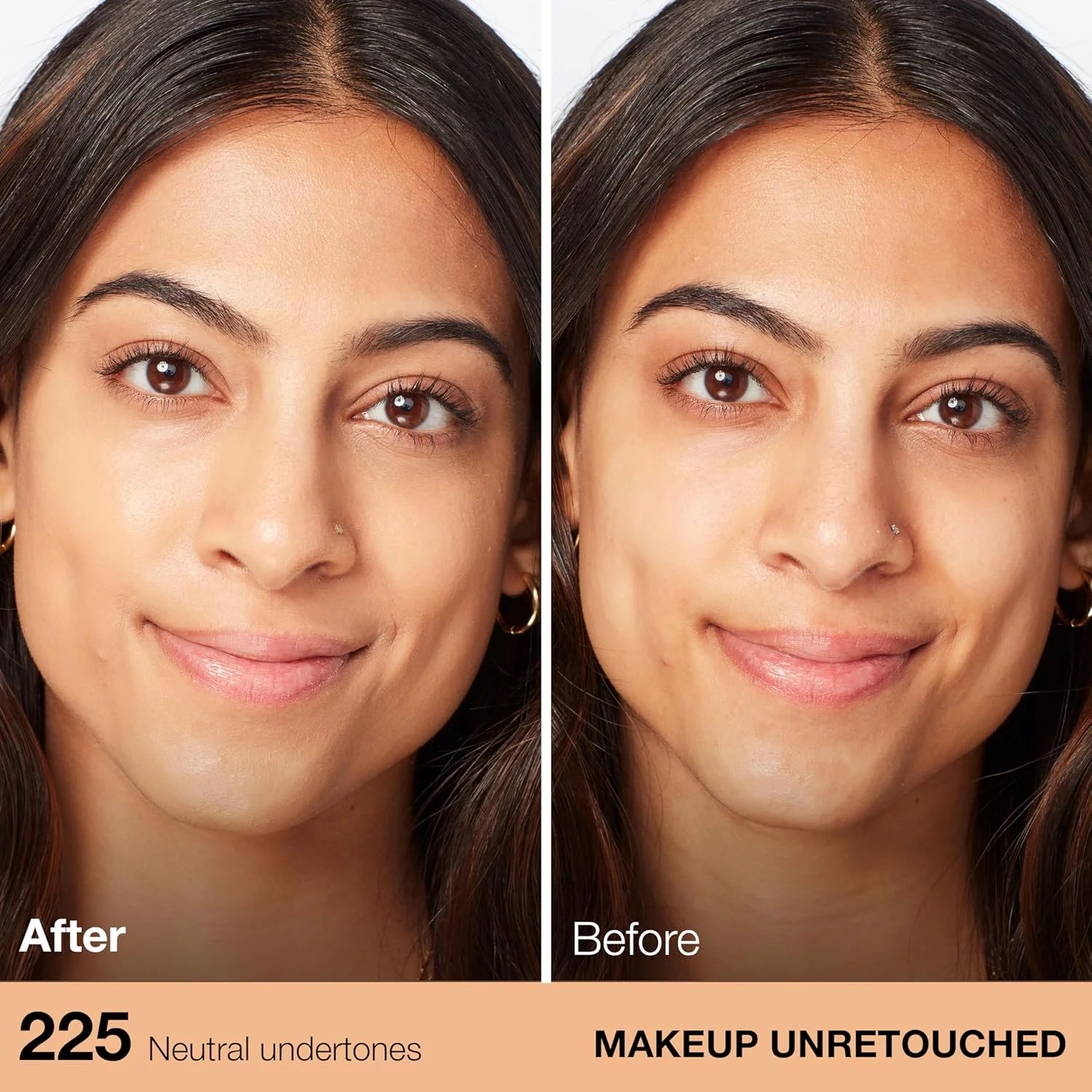 foundation سائل Maybelline Fit Me Dewy + Smooth بلون Medium Buff، يوفر مظهرًا ناعمًا ومشرقًا.