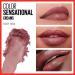 Maybelline Color Sensational lipstick: Rosy Risk (211) hydrating cream finish lipstick in nude, pink, red, or plum.