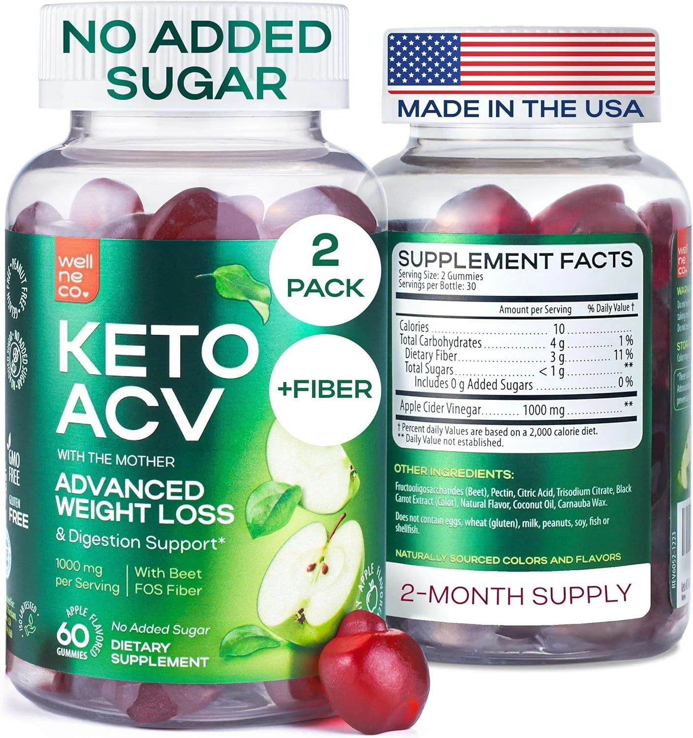 Keto ACV gummies: Sugar-free apple cider vinegar gummies for weight loss support.