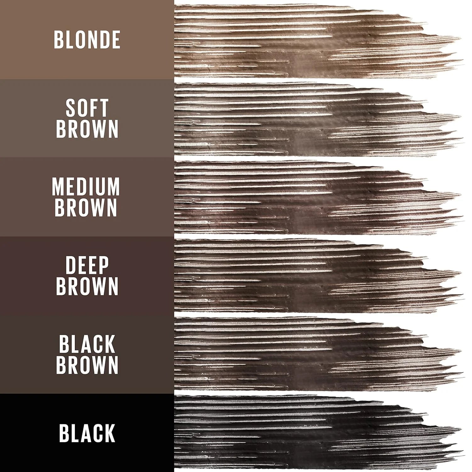 جل Eyebrow من Maybelline لون بني غامق، مقاوم للماء مع صبغة تستمر حتى 36 ساعة.