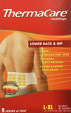 ThermaCare Lower Back & Hip Heat Wraps - Large/XL Size, 8-Hour Therapy, 2 Count