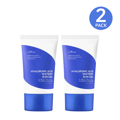 Isntree Korean Isntree Hyaluronic Acid Watery Sun Gel SPF 50+ PA++++ 50ml (2-Pack) K Beauty