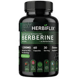 Herbiflix Berberine HCL 1200mg – 60 Vegan Capsules | Supports Metabolic Wellness, Heart & Healthy Blood Sugar | Non-GMO & Gluten-Free