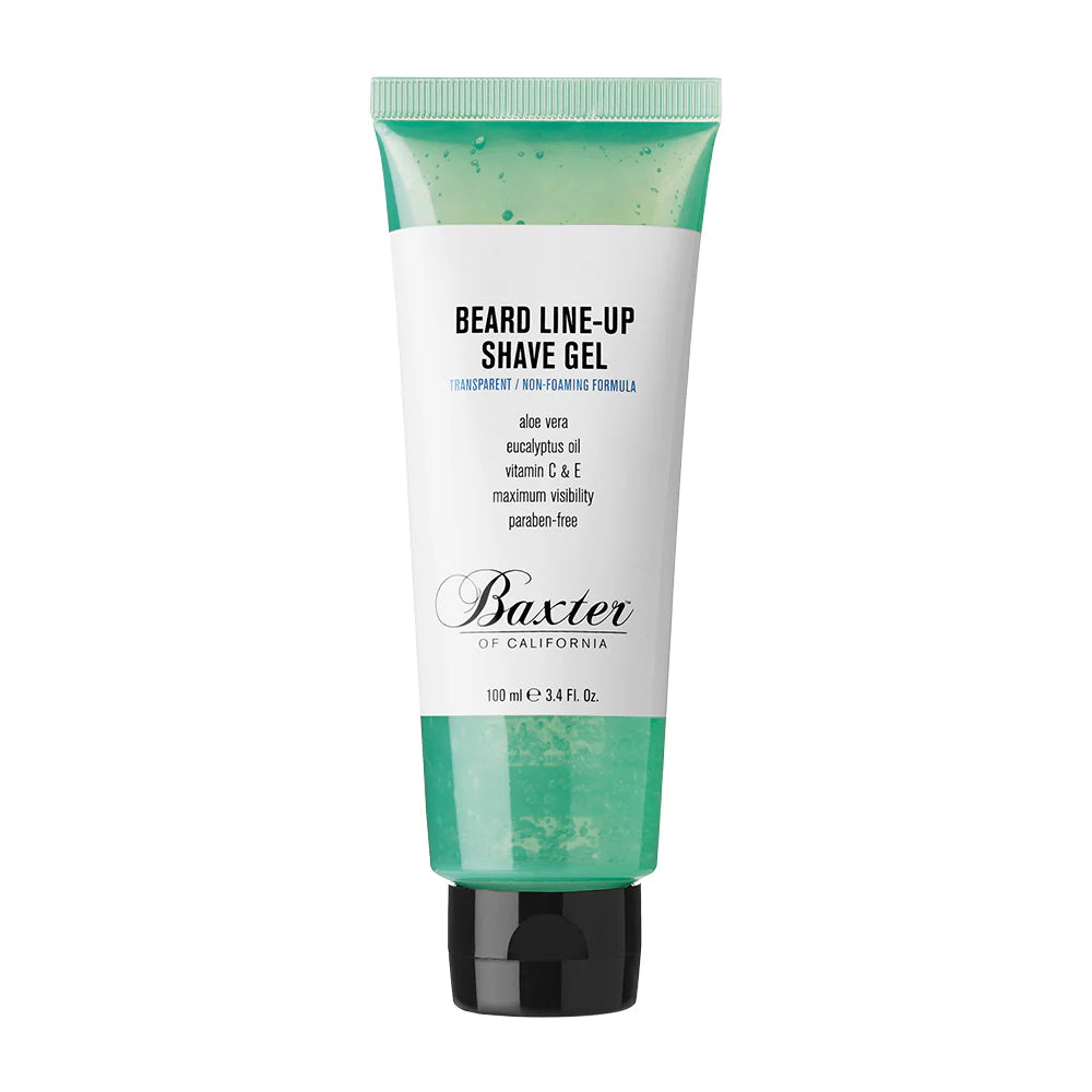Baxter of California Beard Line-Up Shave Gel for Men - Non-Foaming | Paraben-Free | 3.4 Fl Oz