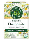 شاي الكاموميل العضوي من Traditional Medicinals، 16 كيس شاي، لتهدئة الأعصاب.