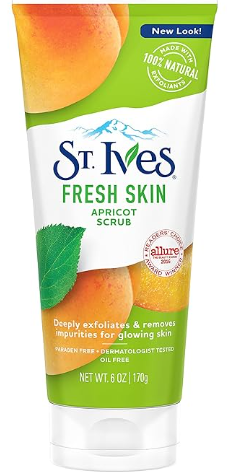 مقشر St. Ives بخلاصة المشمش 170 غرام لتنقية البشرة وتجديدها.