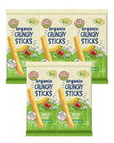 Earth's Best Organic Baby Food, Dissolvable Teething Snack for Babies 6 Months and Older, Garden Veggie Crunchy Sticks, .56 oz Pack (Pack of 5)